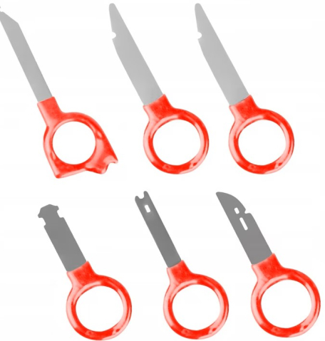 Set profesional 43 piese pentru demontare tapiterie auto, panouri, cleme si radiouri, cu husa de transport, unelte din plastic si metal [5]