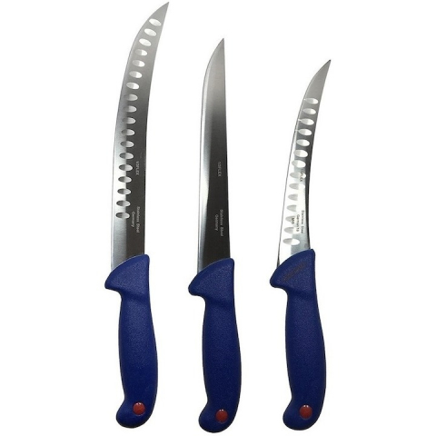 Set profesional de macelarie, filetat, injunghiat, transat, dezosat, 3 cutite, masat pentru ascutit [4]
