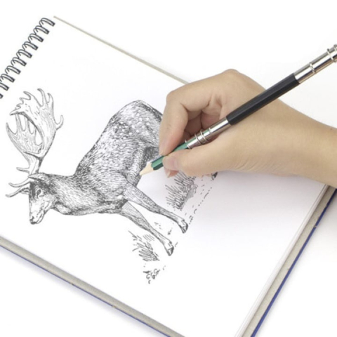 Set profesional desen, 73 piese, cu creioane grafit si colorate, husa textila, 30 x 21 x 3.5 cm [8]