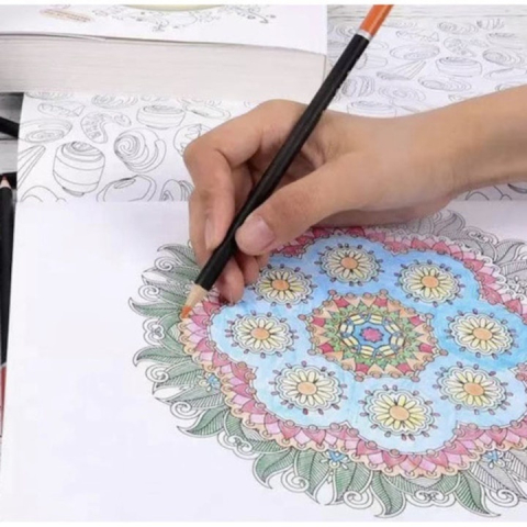 Set profesional desen, 73 piese, cu creioane grafit si colorate, husa textila, 30 x 21 x 3.5 cm [1]