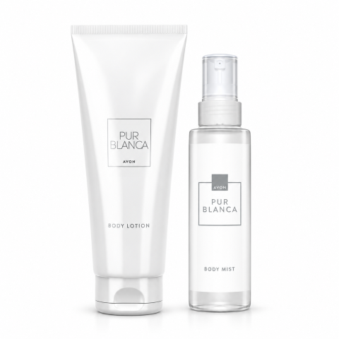 Cremă de corp - Set Pur Blanca pentru Femei, Lotiune de Corp 125 ml + Spray de Corp 100 ml, Avon