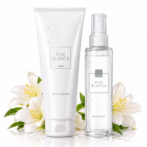 Set Pur Blanca pentru Femei, Lotiune de Corp 125 ml + Spray de Corp 100 ml, Avon [1]