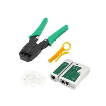 Instrumente LAN - Set testare cablu de retea LAN, RJ,11,RJ 45,include tester,cleste de sertizare,cutit si mufe UTP