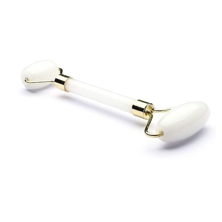 Set rola Jade cu piatra Gua Sha - Alb [2]