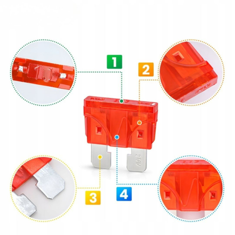 Set sigurante auto 300 buc, 2A-40A, Micro Mini Standard (ATO), organizator cu extractor, sigurante fuzibile pentru autoturisme, camioane, motociclete si rulote [3]
