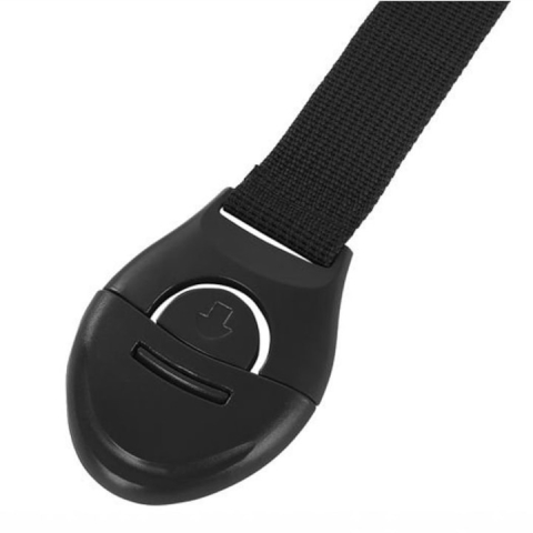 Set sigurante pentru usi si sertare, flexibile textile, ajustabile, cu adeziv 3M, pentru dulap, frigider, cuptor si mobilier, 6 bucati, negru [3]