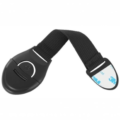 Set sigurante pentru usi si sertare, flexibile textile, ajustabile, cu adeziv 3M, pentru dulap, frigider, cuptor si mobilier, 6 bucati, negru [5]