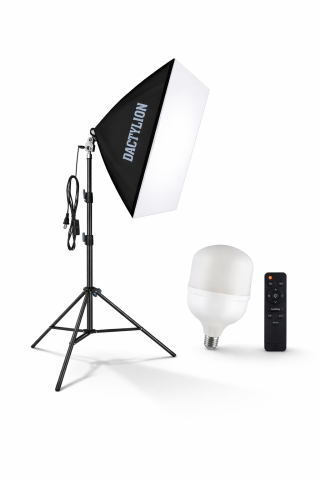 Set studio iluminare cu 2 softbox, 2 becuri 120W, green screen, clame pentru panza, geanta transport si geanta pentru panza - Copie [4]
