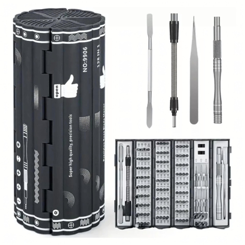 CASA & GRADINA - Set surubelnite de precizie 128 in 1, otel, biti magnetici, maner ergonomic