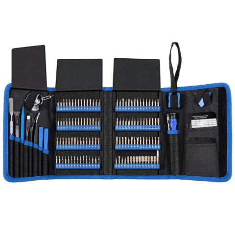 CASA & GRADINA - Set surubelnite de precizie 142 piese, 120 biti CR-V si 22 accesorii, magnetice, maner ergonomic, extensie flexibila, pentru telefoane, laptopuri si electronice