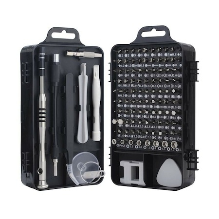 Surubelnite si biti - Set surubelnite multifunctionale de precizie, 110 piese, magnetice, - Negru/Gri