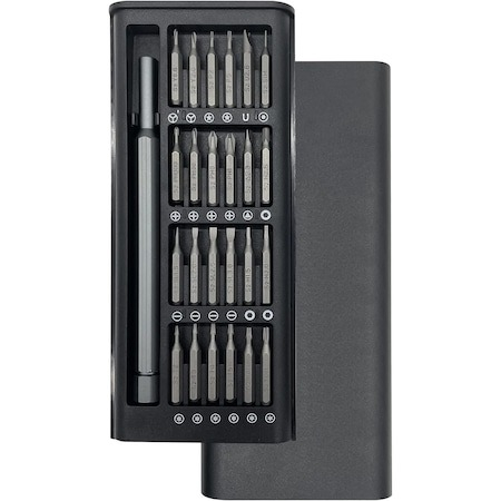 Surubelnite si biti - Set surubelnite multifunctionale de precizie, 24 biti + surubelnita, model 2 - Negru