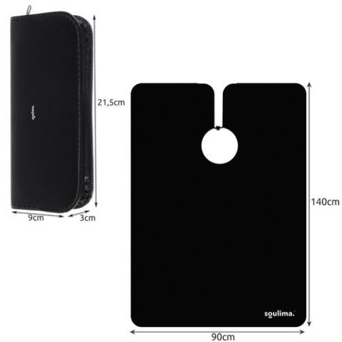 Set tuns profesional 7 piese cu foarfece coafura 6 inch, subtiere, pelerina, pieptene si accesorii, pentru uz salon si acasa [3]