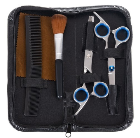 Set tuns profesional 7 piese cu foarfece coafura 6 inch, subtiere, pelerina, pieptene si accesorii, pentru uz salon si acasa [5]