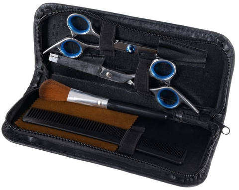 Set tuns profesional 7 piese cu foarfece coafura 6 inch, subtiere, pelerina, pieptene si accesorii, pentru uz salon si acasa [6]