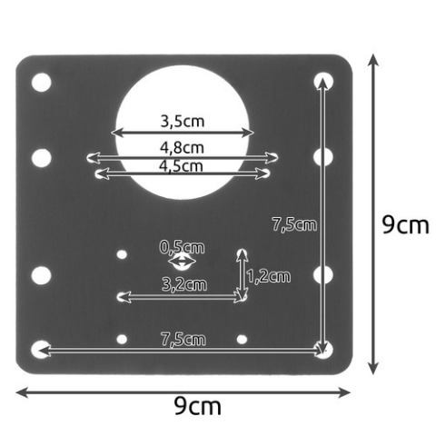 Set universal pentru consolidarea balamalelor de mobilier, 4 placi inox 9 x 9 cm, reparatie rapida pentru dulapuri si usi [2]