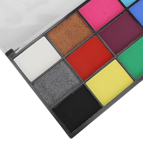 Set vopsea pentru fata si corp, 15 culori, pe baza de apa, usor de aplicat, multicolor, 15 x 8.2 x 1.4 cm [9]