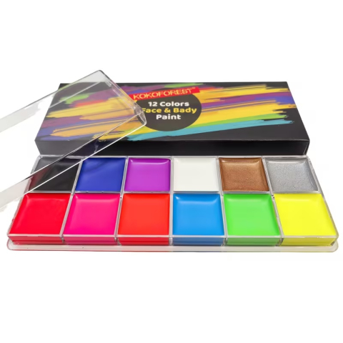 Set vopsele fata si corp 12 culori, tip ulei, culori vibrante, pentru petreceri, costume si evenimente speciale [9]