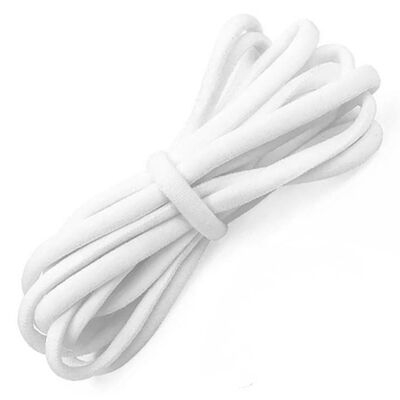 Sireturi albe 100 cm, elastice si ajustabile fara nod, sistem de inchidere cu clema metalica, pentru incaltare usoara, pantofi sport, casual, sneakers, copii si adulti [3]