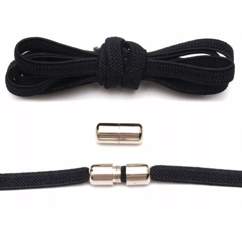 Sireturi elastice fara legare, cu inchidere magnetica, lungime 100 cm, universale pentru orice tip de incaltaminte, confortabile, usor de utilizat, materiale premium, negru [8]