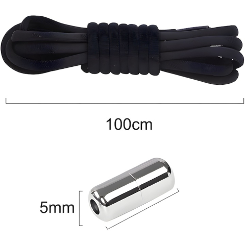 Sireturi elastice fara legare, cu inchidere magnetica, lungime 100 cm, universale pentru orice tip de incaltaminte, confortabile, usor de utilizat, materiale premium, negru [7]
