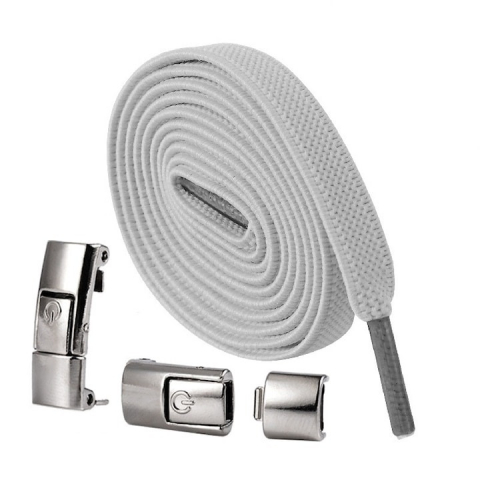 CASA & GRADINA - Sireturi elastice pentru incaltaminte sport, inchidere magnetica fara legare - Gri