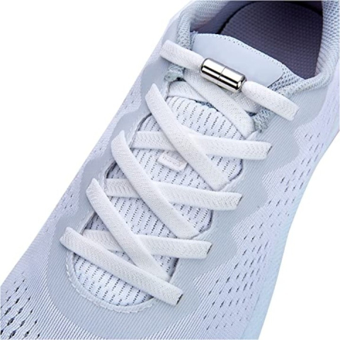 Sireturi fara legare, elastice, universale, inchidere cu capsule metalice, alb [7]