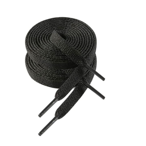 Sireturi fara legare, elastice, universale, inchidere cu capsule metalice, negru [4]