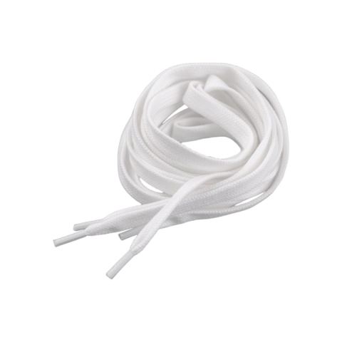 CASA & GRADINA - Sireturi plate albe din bumbac pentru pantofi, hanorace si pantaloni sport, cu capete pentru fixare, 130 cm, 1 pereche 2 buc