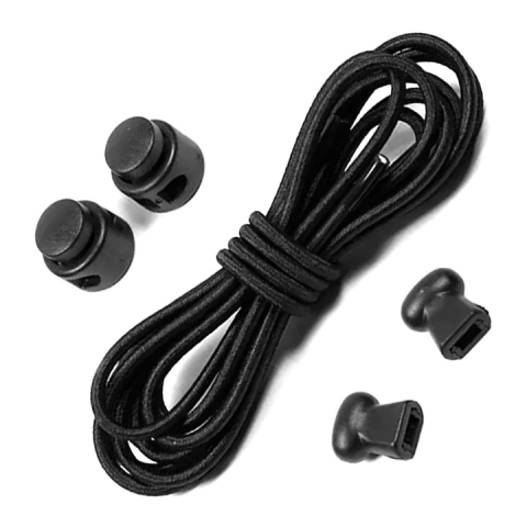 Sireturi reglabile fara legare pentru incaltaminte, sistem fixare rapida, 100 cm, culoare neagra [1]