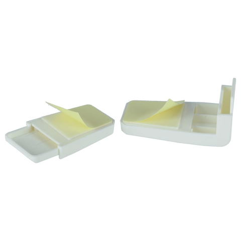 Sistem de siguranta pentru copii, blocare sertare, plastic, cu banda adeziva, 7 x 7 x 4 cm, alb [5]