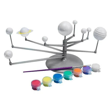 Jucării Interactive - Set de asamblare si pictura pentru copii,sistemul solar,8 planete,7 culori,pensula,suport
