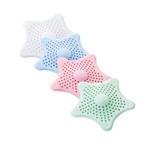 Diverse baie - Sită protecție scurgere cu ventuze din silicon pentru chiuvetă, cadă, duș și sifon, 15 x 15 cm – filtru anti-murdărie și păr