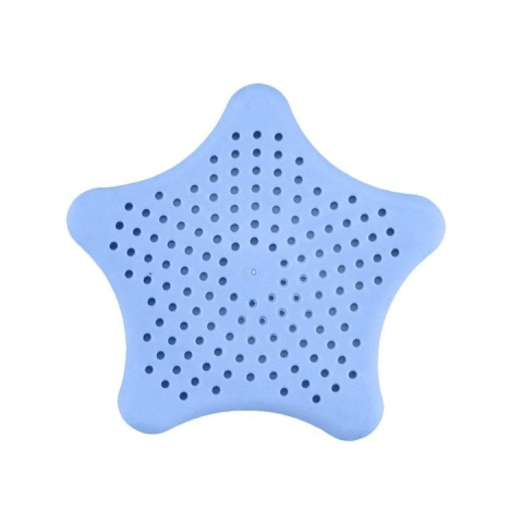 CASA & GRADINA - Sita Protectie Scurgere cu Ventuze din Silicon pentru Chiuveta Cada Dus Sifon 15 x 15 cm - Albastru deschis