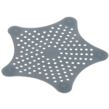 CASA & GRADINA - Sita Protectie Scurgere cu Ventuze din Silicon pentru Chiuveta Cada Dus Sifon 15 x 15 cm - Gri