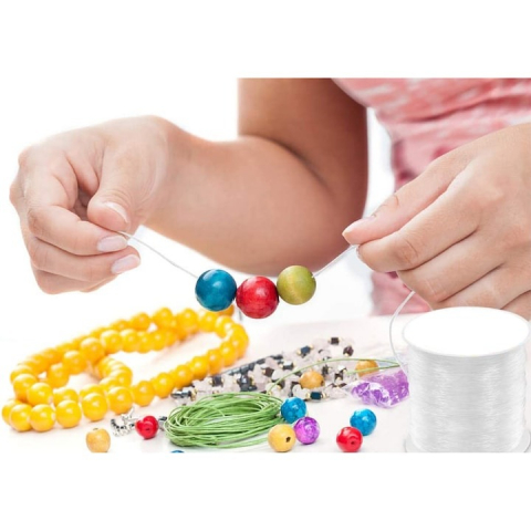Snur transparent pentru confectionarea bratarilor, elastic, 100m, grosime 0.8mm [3]