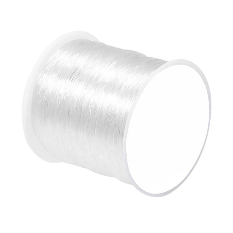 Jucării educative - Snur transparent pentru confectionarea bratarilor, elastic, 100m, grosime 0.8mm