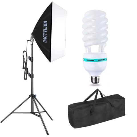 ECHIPAMENTE FOTO - Softbox, Bec fluorescent 120w spiralat 5500k, trepied 200cm reglabil, geanta de transport