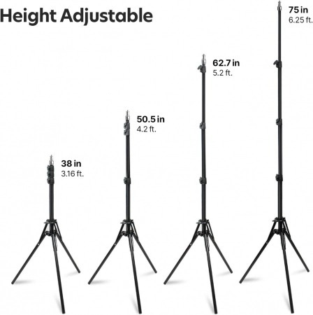 Softbox octogonal 65cm cu bec RGB 45W E27, stand reglabil 200cm si husa transport [1]