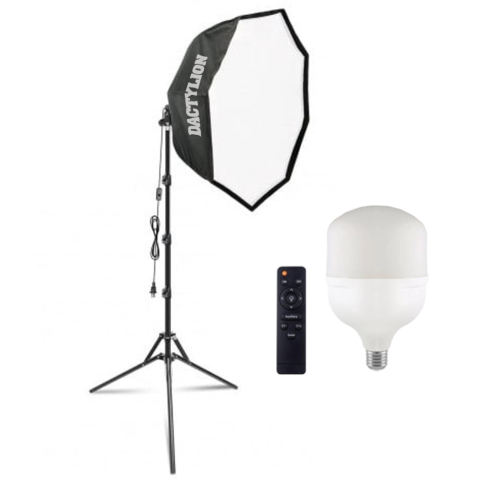 ECHIPAMENTE FOTO - Softbox Parabolic, LED 150W, telecomanda control la distanta, stand ajustabil, iluminare profesionala pentru studio foto si video