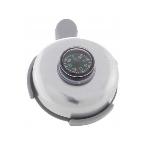 Sonerie pentru bicicleta, busola inclusa, metal, diametru 5 cm, argintiu [1]