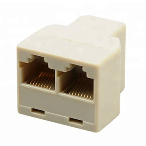 Retelistica & Supraveghere - Splitter de retea RJ45-G / 2RJ45-G, potrivit pentru orice tip de cablu, priza cu 8 pini, carcasa din plastic, 3.3 x 3 x 2.4 cm