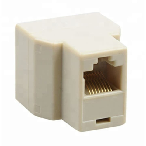 Splitter de retea RJ45-G / 2RJ45-G, potrivit pentru orice tip de cablu, priza cu 8 pini, carcasa din plastic, 3.3 x 3 x 2.4 cm [1]