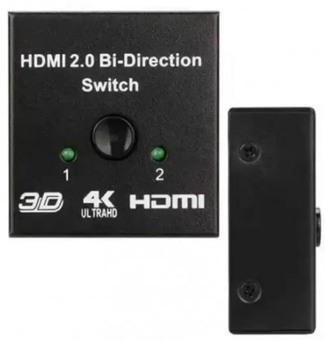 Splittler adaptor Bi direction switch, HDMI, 4k Ultra HD, distribuie semnal la 2 dispozitive HDMI [8]