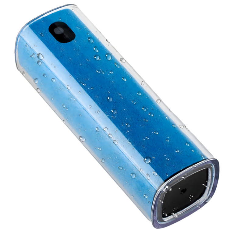 Diverse - Spray de curatare pentru ecrane, albastru, 9 x 2.5 cm, cu laveta din microfibra incorporata, pentru telefon, laptop, tableta si monitor