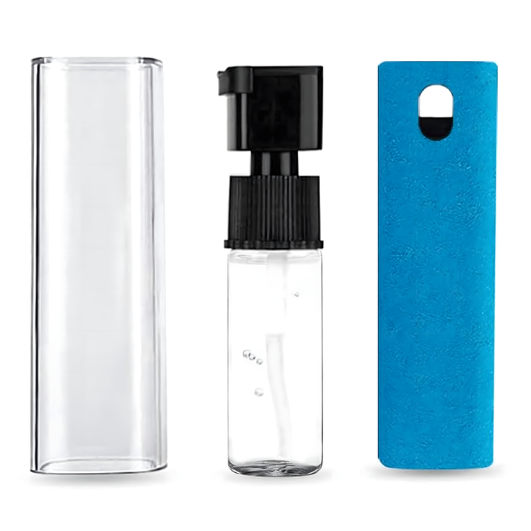 Spray de curatare pentru ecrane, albastru, 9 x 2.5 cm, cu laveta din microfibra incorporata, pentru telefon, laptop, tableta si monitor [7]