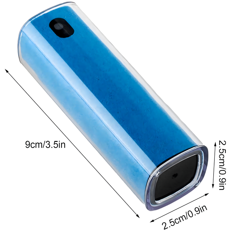 Spray de curatare pentru ecrane, albastru, 9 x 2.5 cm, cu laveta din microfibra incorporata, pentru telefon, laptop, tableta si monitor [5]