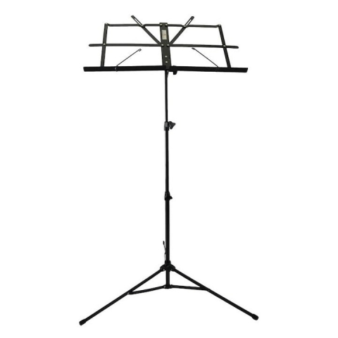 Stativ pentru partituri, pliabil, utilizare pe podea/masa, reglabil, fier/ABS, 46-112 cm, negru [2]