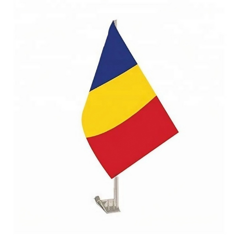 ARTICOLE AUTO - Steag auto Romania albastru galben rosu 45 x 30 cm, tricolor cu suport pentru geam