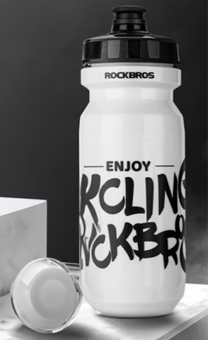 Sticla apa alba 600 ml RockBros pentru bicicleta, bidon sport din plastic, greutate 85 g, compatibila cu suport standard pentru bicicleta [3]